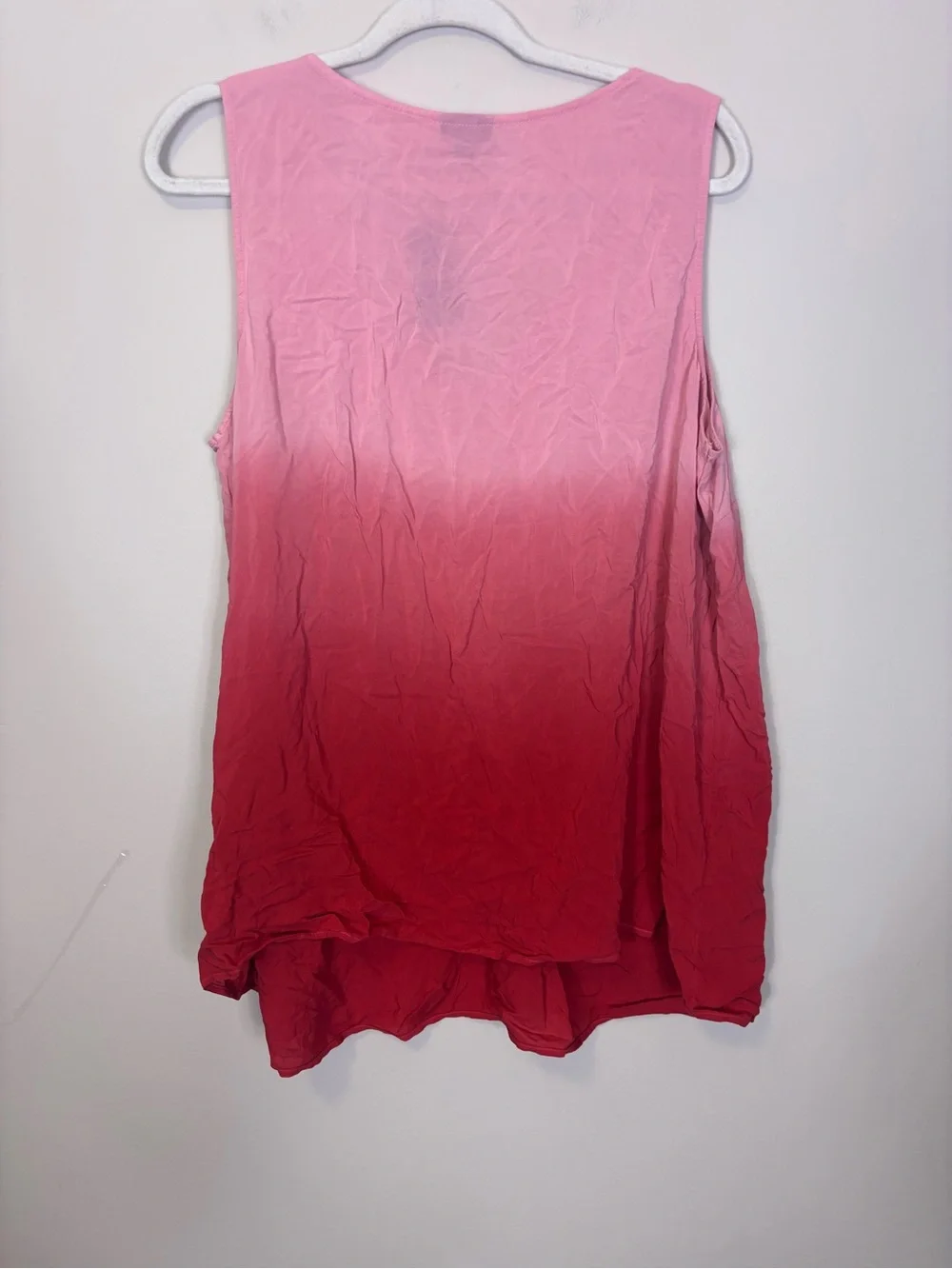 New Torrid Light to Dark Pink Ombre V-Neck Sleeveless Tank Top 1X